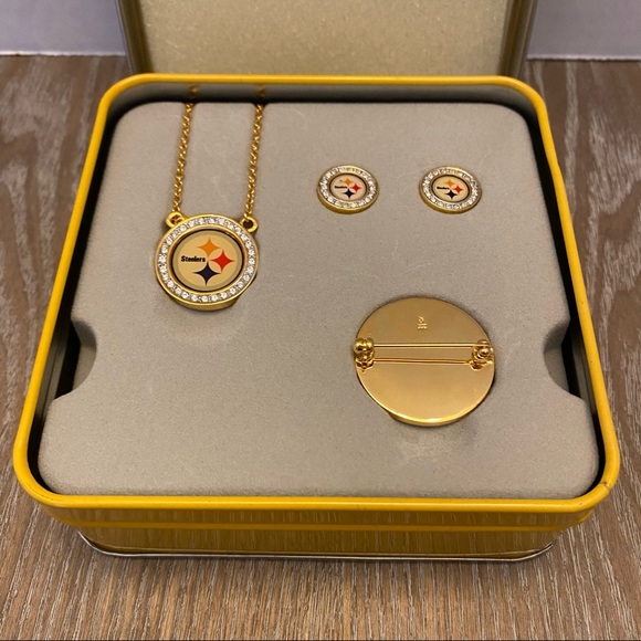DANBURY MINT Pittsburgh Steelers NFL Jewelry Set - Picture 2 of 6